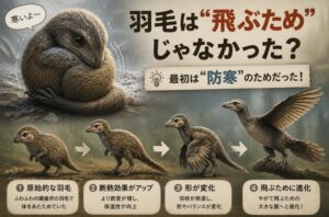 ④-羽毛は飛ぶためじゃなかった？