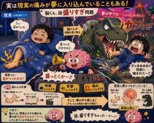 実は現実の痛みが夢に入り込んでいることもある