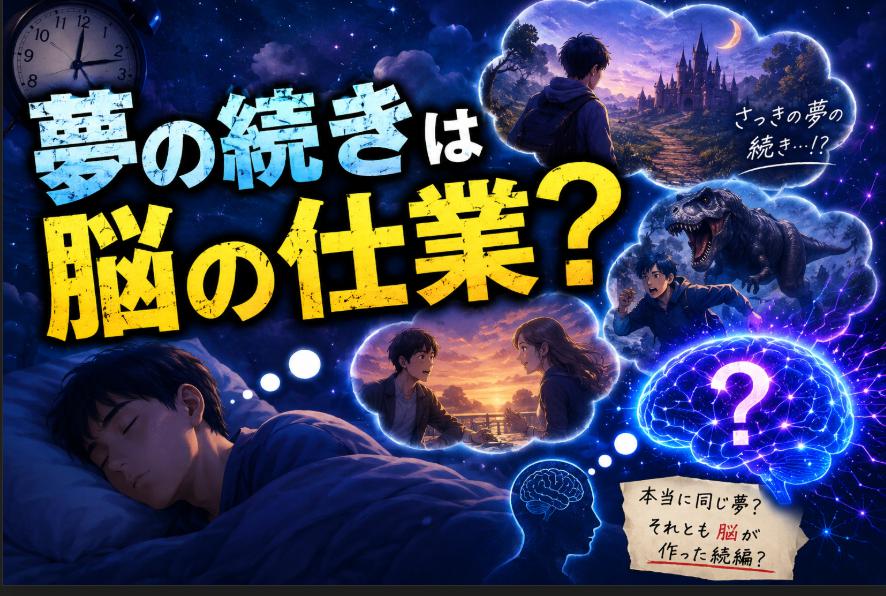 夢の続きは脳の仕業だった？一度起きても物語が終わらない理由 【夢考察編vol.6】
